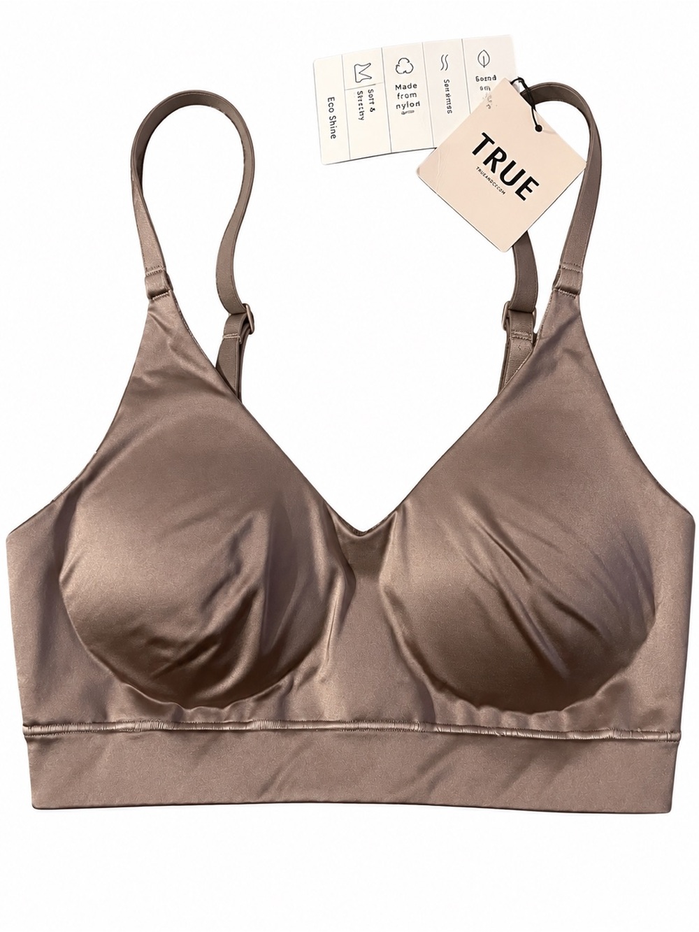 True & Co. Smooth Wireless Bra - Taupe XS NWT